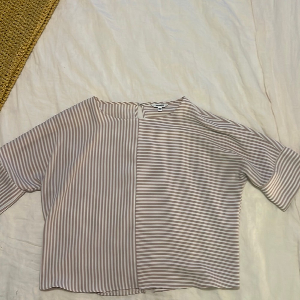 Express pink striped blouse